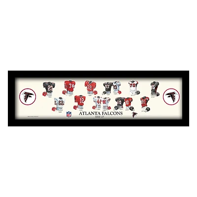 Atlanta Falcons 8" x 26" Framed Art Uniform Heritage Print