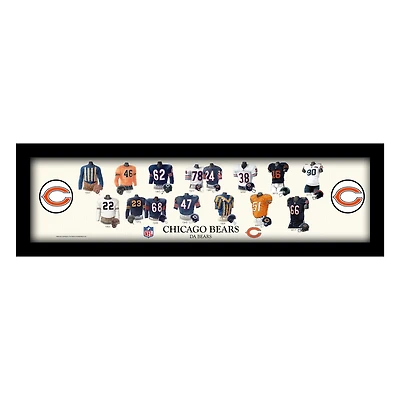 Chicago Bears 8" x 26" Framed Art Uniform Heritage Print
