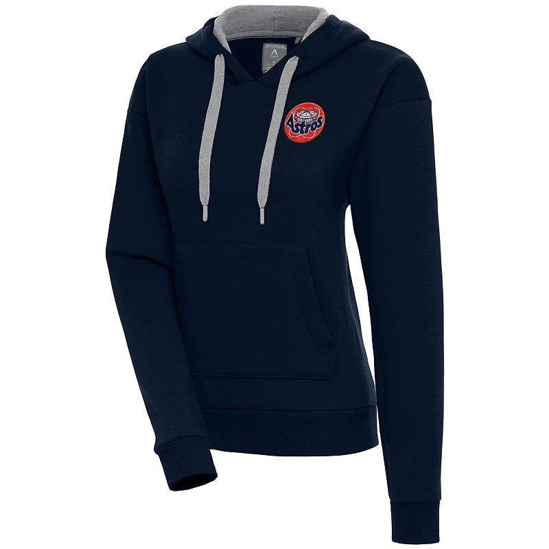 Women's Antigua Navy Houston Astros Cooperstown Victory Pullover Hoodie