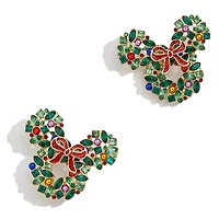 BaubleBar Mickey Mouse Wreath Statement Earrings