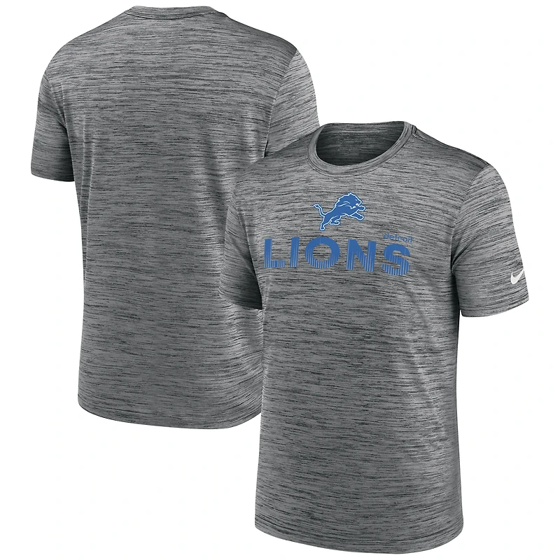Men's Nike Anthracite Detroit Lions Blitz Velocity Modern Dri-FIT T-Shirt
