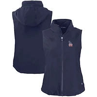 Women's Cutter & Buck  Navy Los Angeles Dodgers Charter Eco Recycled Full-Zip Vest