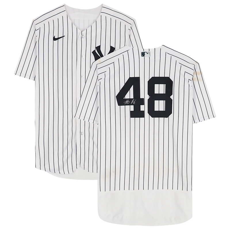 Anthony Rizzo New York Yankees Autographed Game-Used #48 White Pinstripe Jersey vs. Boston Red Sox on June 11, 2023