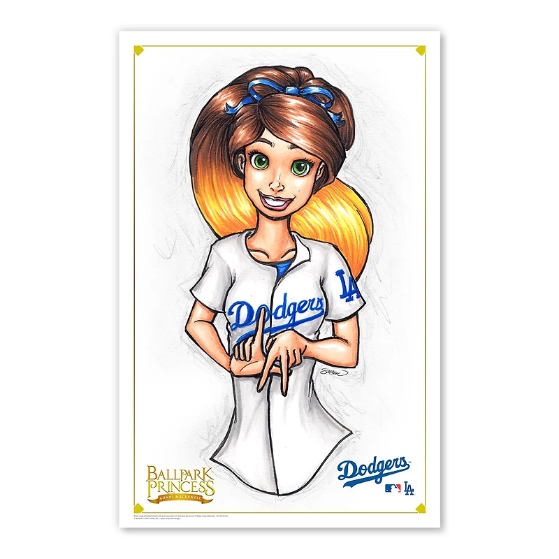 Los Angeles Dodgers 11" x 17" Ballpark Princess Poster Print