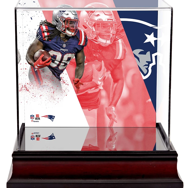 Rhamondre Stevenson New England Patriots Deluxe Mini Helmet Case