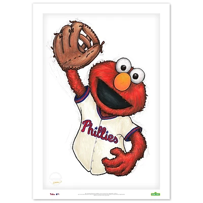 Elmo Philadelphia Phillies 14" x 20" Sesame Street Limited Edition Fine Art Print