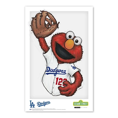 Elmo Los Angeles Dodgers 11" x 17" Sesame Street Poster Print