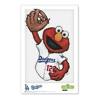 Elmo Los Angeles Dodgers 11" x 17" Sesame Street Poster Print