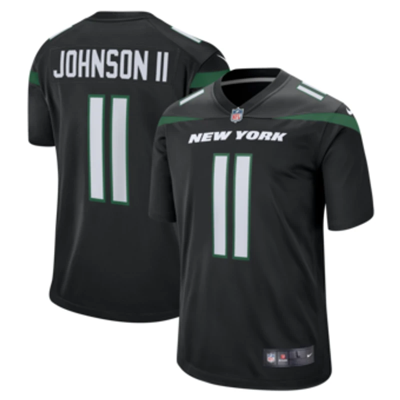 Men's Nike Jermaine Johnson II Black New York Jets Alternate Game Jersey