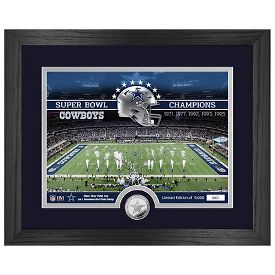 Highland Mint  Dallas Cowboys 13" x 16" Stadium Silver Coin Photo Mint