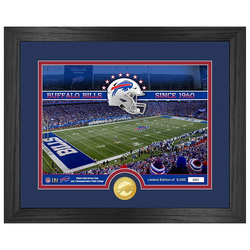 Highland Mint Buffalo Bills 13" x 16" Stadium Bronze Coin Photo Mint