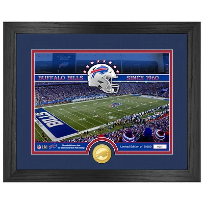 Highland Mint  Buffalo Bills 13" x 16" Stadium Bronze Coin Photo Mint