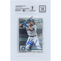Kyle Lewis Seattle Mariners Autographed 2020 Bowman Chrome #90 Beckett Fanatics Witnessed Authenticated 9/10 Rookie Card