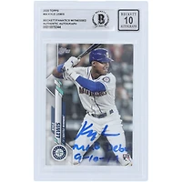 Kyle Lewis Seattle Mariners Autographed 2020 Topps Series 1 #64 Beckett Fanatics Witnessed Authenticated 10 Rookie Card with "MLB Debut 9-10-19" Inscription