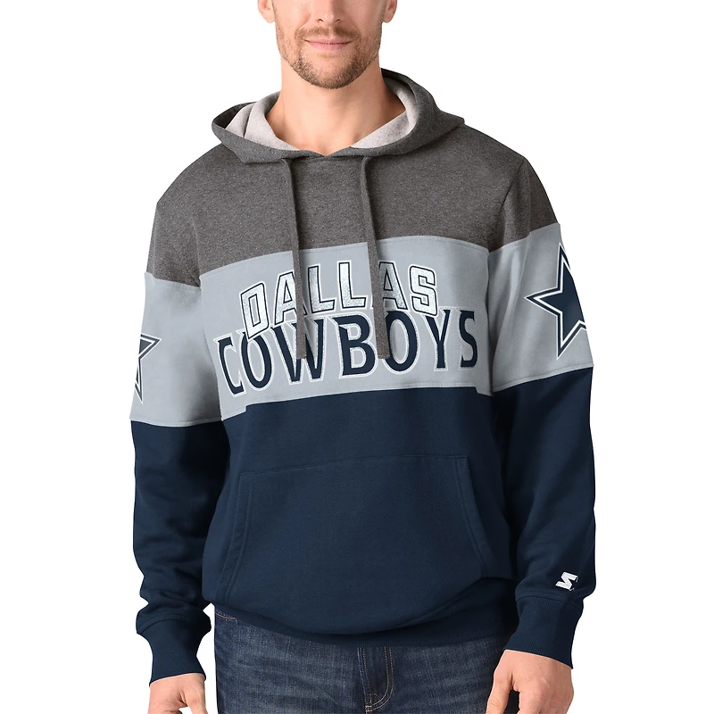 Men's Starter Charcoal Dallas Cowboys Extreme Pullover Hoodie