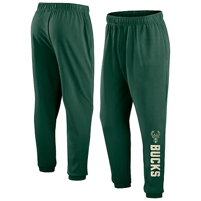 Men's Fanatics Hunter Green Milwaukee Bucks Big & Tall Chop Block French Terry Sweatpants