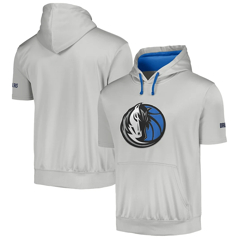 Men's Fanatics Silver Dallas Mavericks Big & Tall Logo Pullover Hoodie