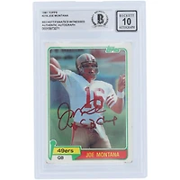 Joe Montana San Francisco 49ers Autographed 1980 Topps Series 1 Red Ink #216 Beckett Fanatics Witnessed Authenticated 10 Rookie Card with "4X SB Champ" Inscription
