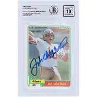 Joe Montana San Francisco 49ers Autographed 1980 Topps Series 1 Full Name Signature #216 Beckett Fanatics Witnessed Authenticated 10 Rookie Card