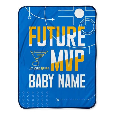 Chad & Jake St. Louis Blues 30" x 40" Personalized Baby Blanket
