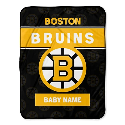 Chad & Jake Boston Bruins 30" x 40" Personalized Baby Blanket