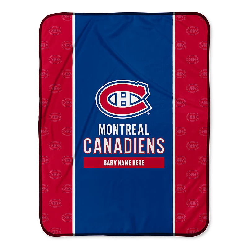 Chad & Jake Montreal Canadiens 30" x 40" Personalized Baby Blanket