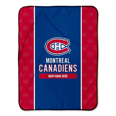 Chad & Jake Montreal Canadiens 30" x 40" Personalized Baby Blanket