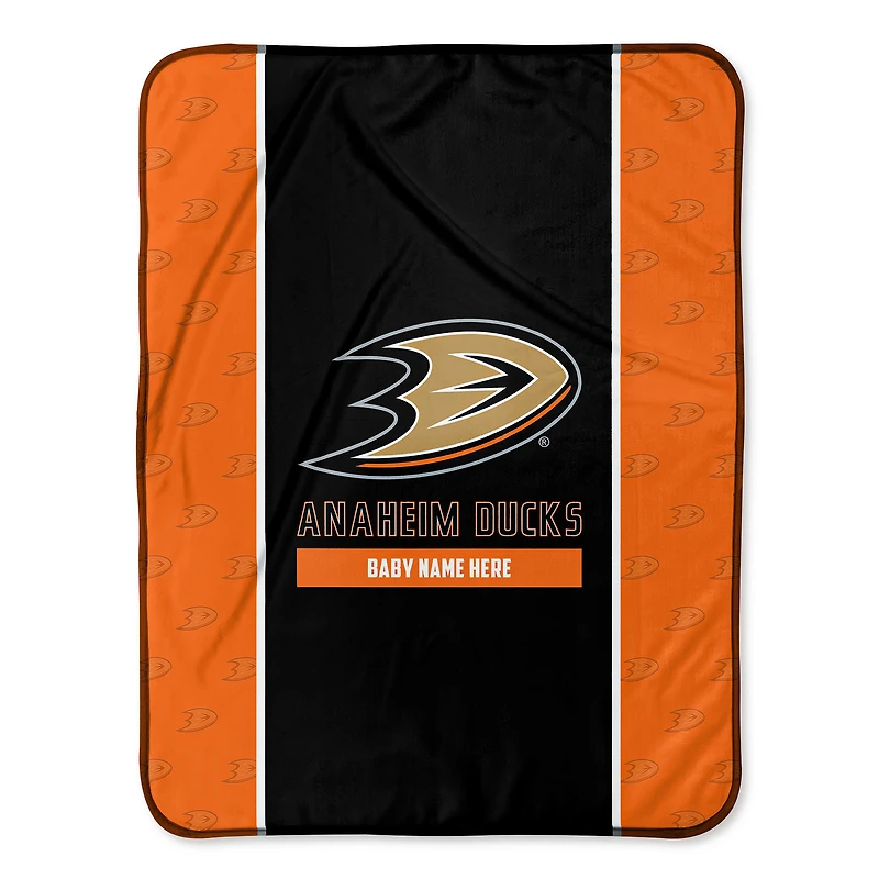 Chad & Jake Anaheim Ducks 30" x 40" Personalized Baby Blanket
