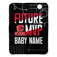 Chad & Jake Calgary Flames 30" x 40" Personalized Baby Blanket