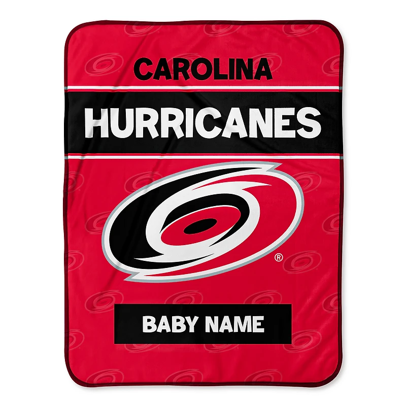 Chad & Jake Carolina Hurricanes 30" x 40" Personalized Baby Blanket