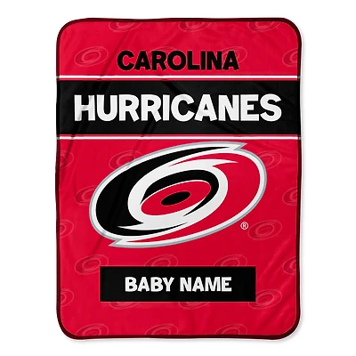 Chad & Jake Carolina Hurricanes 30" x 40" Personalized Baby Blanket