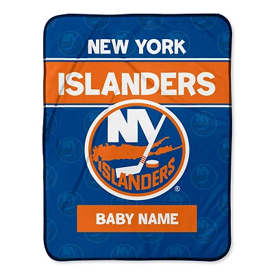 Chad & Jake New York Islanders 30" x 40" Personalized Baby Blanket