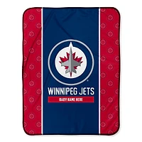 Chad & Jake Winnipeg Jets 30" x 40" Personalized Baby Blanket