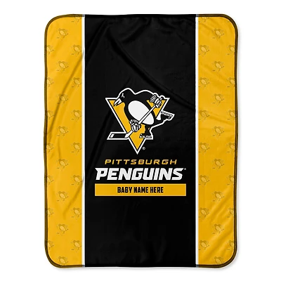 Chad & Jake Pittsburgh Penguins 30" x 40" Personalized Baby Blanket