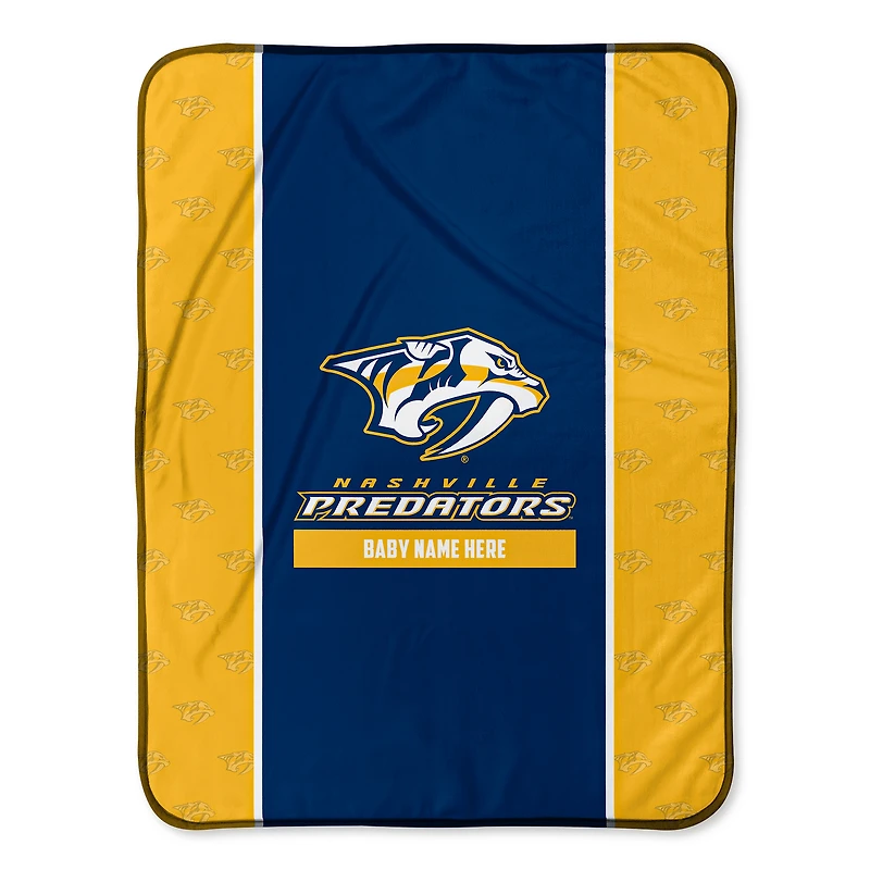 Chad & Jake Nashville Predators 30" x 40" Personalized Baby Blanket