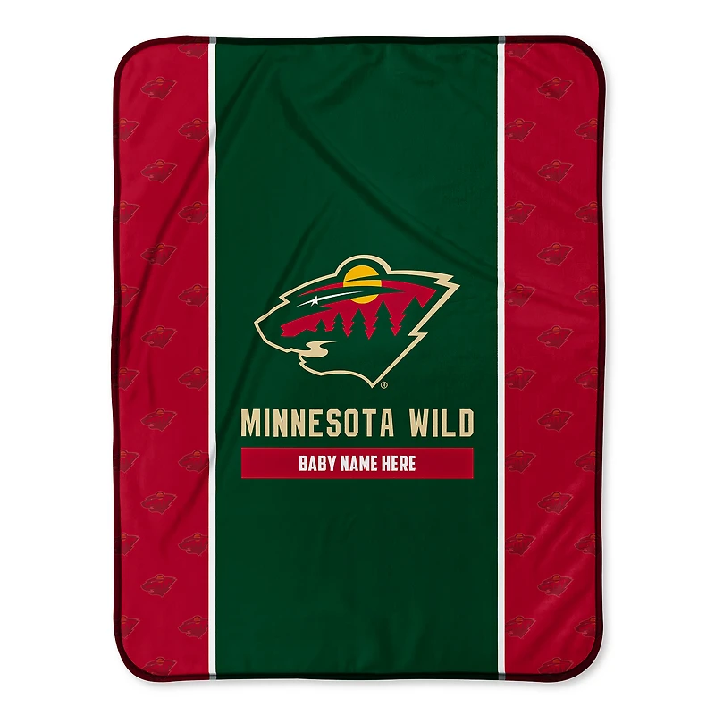 Chad & Jake Minnesota Wild 30" x 40" Personalized Baby Blanket
