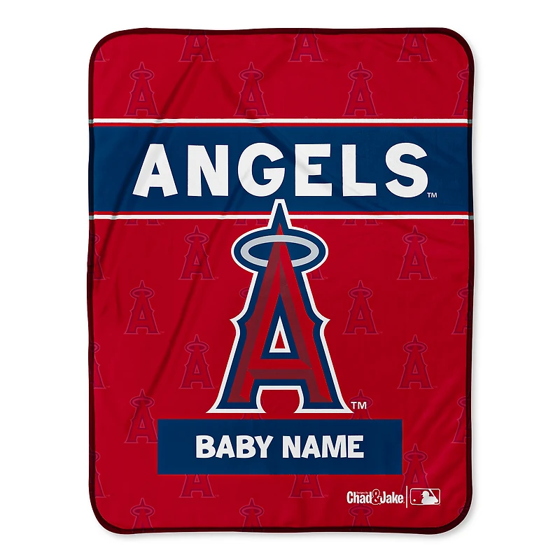 Chad & Jake Los Angeles Angels 30" x 40" Personalized Baby Blanket