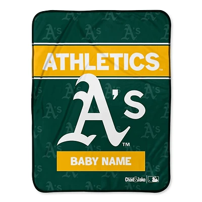 Chad & Jake Oakland Athletics 30" x 40" Personalized Baby Blanket