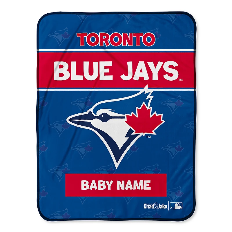 Chad & Jake Toronto Blue Jays 30" x 40" Personalized Baby Blanket
