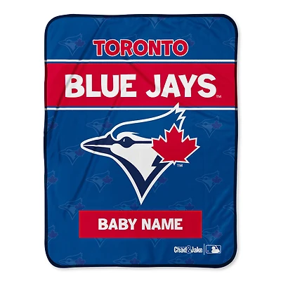 Chad & Jake Toronto Blue Jays 30" x 40" Personalized Baby Blanket