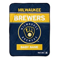 Chad & Jake Milwaukee Brewers 30" x 40" Personalized Baby Blanket