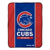 Chad & Jake Chicago Cubs 30" x 40" Personalized Baby Blanket