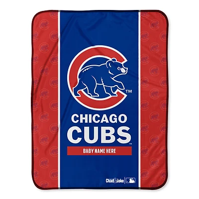 Chad & Jake Chicago Cubs 30" x 40" Personalized Baby Blanket