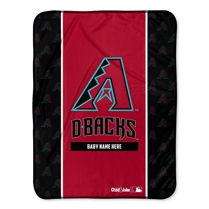 Chad & Jake Arizona Diamondbacks 30" x 40" Personalized Baby Blanket