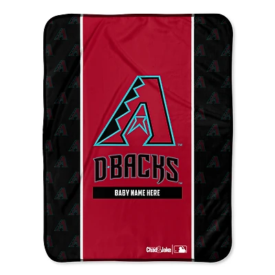 Chad & Jake Arizona Diamondbacks 30" x 40" Personalized Baby Blanket