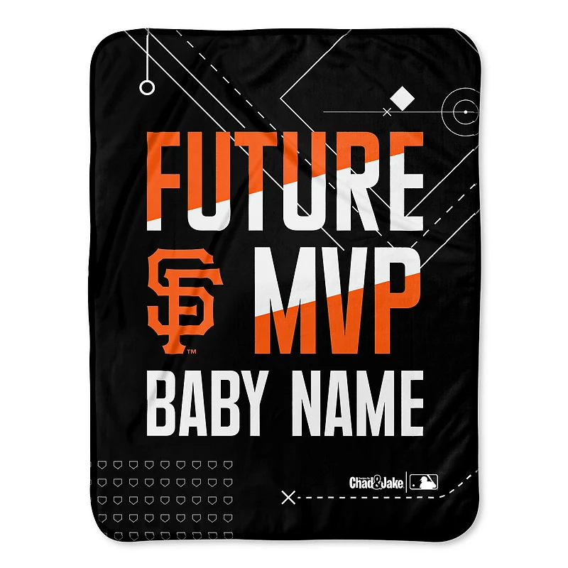 Chad & Jake San Francisco Giants 30" x 40" Personalized Baby Blanket