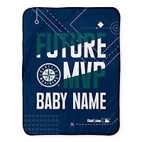 Chad & Jake Seattle Mariners 30" x 40" Personalized Baby Blanket