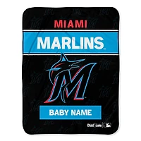 Chad & Jake Miami Marlins 30" x 40" Personalized Baby Blanket