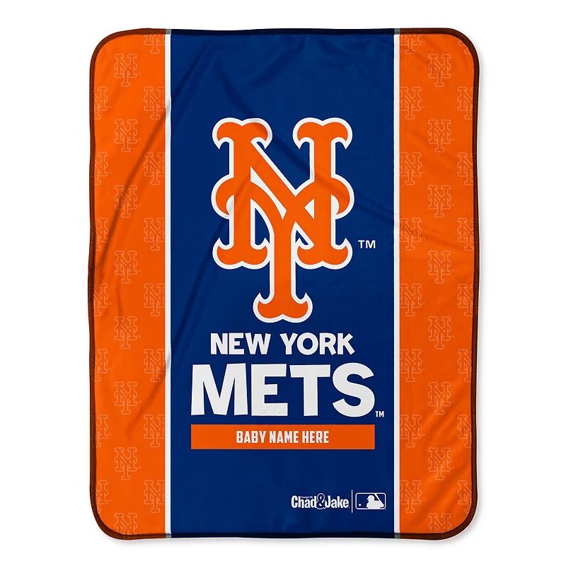 Chad & Jake New York Mets 30" x 40" Personalized Baby Blanket