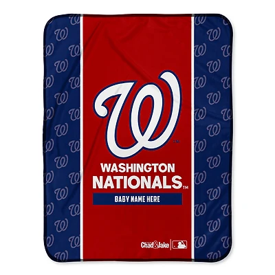 Chad & Jake Washington Nationals 30" x 40" Personalized Baby Blanket